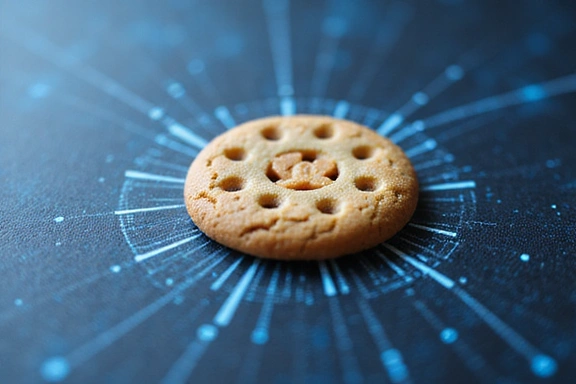 Illustrazione di un cookie digitale