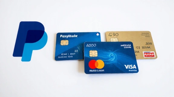Varie carte di credito e logo PayPal